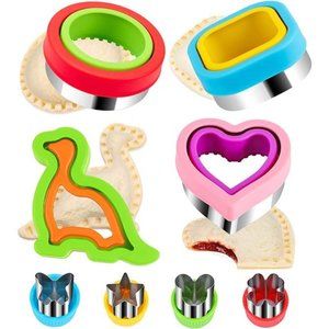 Sandwich Cutter and Sealer for Kids Uncrustables Maker 8PCS